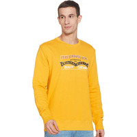 Levis Mens Cotton Crew Neck Regular Fit Sweatshirt (59638-0146_Goldenrod Yellow_Large)