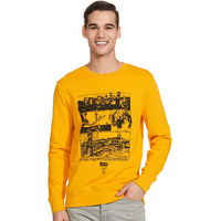 Levis Mens Cotton Crew Neck Regular Fit Sweatshirt (59638-0163_Goldenrod Yellow_Large)