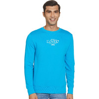 Levis Mens Cotton Crew Neck Regular Fit Sweatshirt (59638-0166_Vivid Blue_Large)