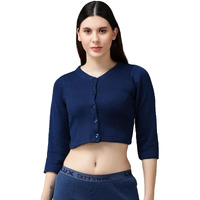 Lux Cottswool Womens Solid Regular (Cottswool_Blouse_Blue 85)