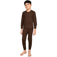 Lux Cottswool Boys Plain Thermal (COTT_Kids_SDC_Set_Brown Mellange_70)