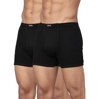 Levis Mens Cotton Style #010 Comfort Regular Fit Solid Boxer (Pack of 2) (#010-BOXER Brief BLK-P2_Black_XL)