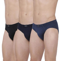 Levis Mens Cotton Style #011 Comfort Regular Fit Solid Brief (Pack of 3) (#011-BRIEF-BLK/NAVY/NMEL-P3_Black,Navy,N.Melange_L)