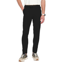 Black Mens Trouser II Mens Regular Casual Pants II Mens Regular Fit Casual Trouser (Trousers-121-Black-32)