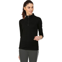 Appulse Womens 1/4 Zip Slimfit Raglan Sleeve Tshirt (329_Black_XX-Large)