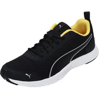 Puma Mens Rapid Runner Black-Silver-Sulphur Sneaker - 6 UK (37116605)