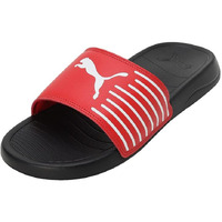 Puma unisex-adult Geo Black-Fiery Red-White Slide Sandal - 7 UK (39453803)
