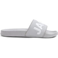 JACK&JONES Grey Logo Print Sliders