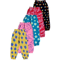 T2F Girl's Regular Fit Track Pants (GLSTRK03_Multicolor 2_7-8 Years)