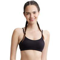 Jockey SS12 Women's Wirefree Non Padded Super Combed Cotton Elastane Stretch Full Coverage Beginners Bra with Adjustable Straps_Black_36C