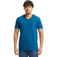 Jockey Men's Regular Fit V Neck Half Sleeved T-Shirt 2726_Seaport Teal_L