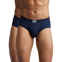 Jockey Men's Cotton Briefs (Pack of 2) (8035_Deep Navy_M_Deep Navy_M)