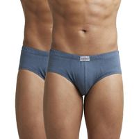 Jockey Men's Cotton Pocot Brief (Pack of 2) (8035_Deep Slate_M_Deep Slate_M)