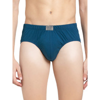 Jockey Men's Super Combed Cotton Poco Briefs with Durable Concealed Waistband (Pack of 3) 8035_Seaport Teal_M