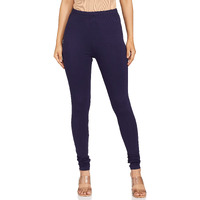 Max Women Solid Churidar (NOOSKC21NA_Navy_L)