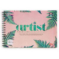 Anupam Artist Premium Drawing Book A4 | Acid-free Cartridge Paper 160GSM (40 Sheets, 80 Pages) | Spiral-Bound Sketchpad for Artists & Professionals for Marker Colored Pencil Charcoal Pastel