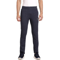 Pepe Jeans Athleisure Men Slim Fit Cotton Stretch Track Pants | Sporty Jersey Lounge Pants with Encased Elastic Waist & Side Pockets in Blue Melange - S