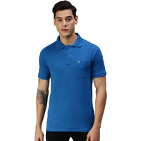 ONN Men's Bright Blue Half Sleeves Polo Collar T-Shirt with Pocket(Size : 4X-Large)