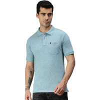 ONN Men's Aqua Half Sleeves Polo Collar T-Shirt with Pocket(Size : 3X-Large)
