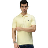ONN Men's Canary Yellow Half Sleeves Polo Collar T-Shirt with Pocket(Size : X-Small)