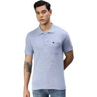 ONN Men's Blue Mist Half Sleeves Polo Collar T-Shirt with Pocket(Size : XX-Large)