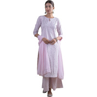 Libas Women's Rayon Kurta Set (5716_Pink