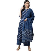 Libas Women's Cotton Kurta Sets (20158O_Blue