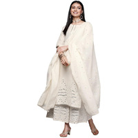 Libas Women's Cotton Kurta Sets (33307O_Off White