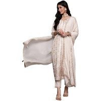 Libas Women's Silk Blend Kurta Sets (33338O_Beige