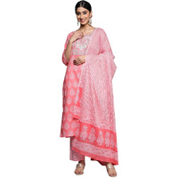 Libas Women's Pure Cotton Kurta Sets (34187_Coral