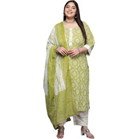Libas Women's Cotton Kurta Set (15230_Green_3XL)