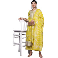 Libas Women's Pure Cotton Kurta Sets (34252_Mustard