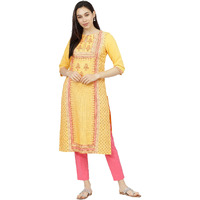 KETCH Women's Polyester Regular Fashion Vest (KHKU000059_Yellow