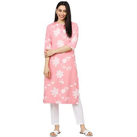 KETCH Women's Polyester Regular Fashion Kurta (Khku000069_Pink)