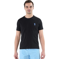 U.S. POLO ASSN. Mens Crew Neck Embroidered Logo I633 Lounge Regular Fit T-Shirt - Pack Of 1 (Black M)
