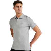 Van Heusen Men Athleisure Ultra Soft Polo Regular Fit T-Shirt - Short Sleeve, Textured_60033_Grey Melange_Xxl