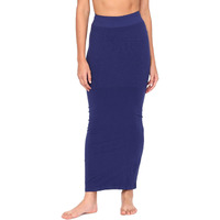 Zivame All Day Seamless Mermaid Saree Shapewear with Removable Drawcord for Women - Navy Blue1