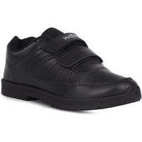 Liberty SCHOOLFUN Unisex School Uniform Shoes | PVC Sole School Shoes for Boys & Girls |Lightweight & Velcro School Shoes for Boys | School Shoes for Kids (9 Kids UK-Black)