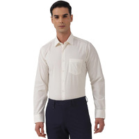Van Heusen Men's Slim Fit Formal Shirt (VHSFRSLBJ42192_Cream 40)