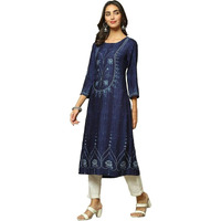 BIBA Women Printed Mix and Match(INDIGO19040_Indigo_32)