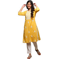 BIBA Women Embroidery Mix and Match(CHIKANKA16573_Yellow_38)