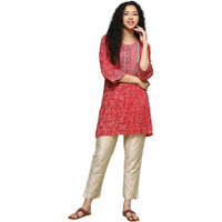 BIBA Women Printed Mix and Match(MNMTOP & TU19031E_Coral_32)