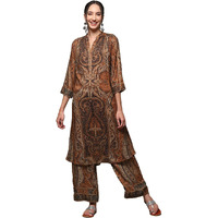 BIBA WOMEN PRINTED STRAIGHT MIX AND MATCH(JAMAWAR 2124_BEIGE_36)