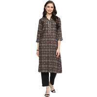 BIBA Women Printed Straight Mix and Match(ASSORTED19761_Black_32)