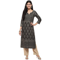 BIBA Women Printed Straight Mix and Match(Festive 19871_Black_36)