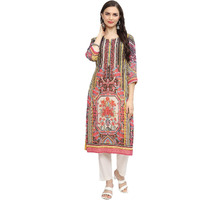 BIBA Women Printed Straight Mix and Match(SUMARKUN19743_Yellow_42)
