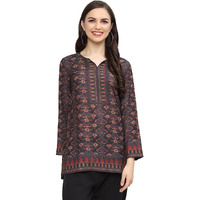 BIBA Women Printed Straight Mix and Match(Crepe KU19883_Black_32)