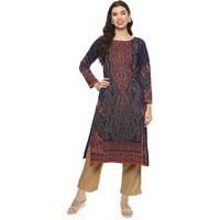 BIBA Women YARNDYED Straight Mix and Match(Winter W19894_BERY_34) Pink