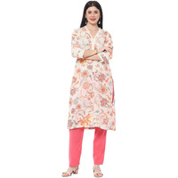 BIBA Women Printed Straight Kurta Mix and Match(Chintz POP COLLECTION20226_Off White_34)
