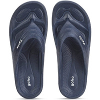 YOHO Drizzle Soft Slippers for Women | Mild Acupressure | Lightweight, Blue UK4